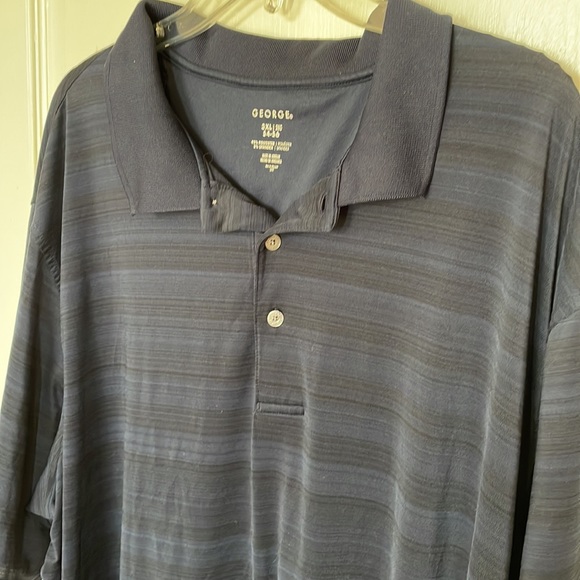 Donated.. George Navy with Black Striping Polo Big Man’s 3X Top Golf Shirt Prepp - Picture 2 of 15